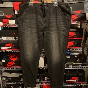 Signature By Levi Strrauss Levi's Men XXL Denim Jogger Pants  Zip Drawstring